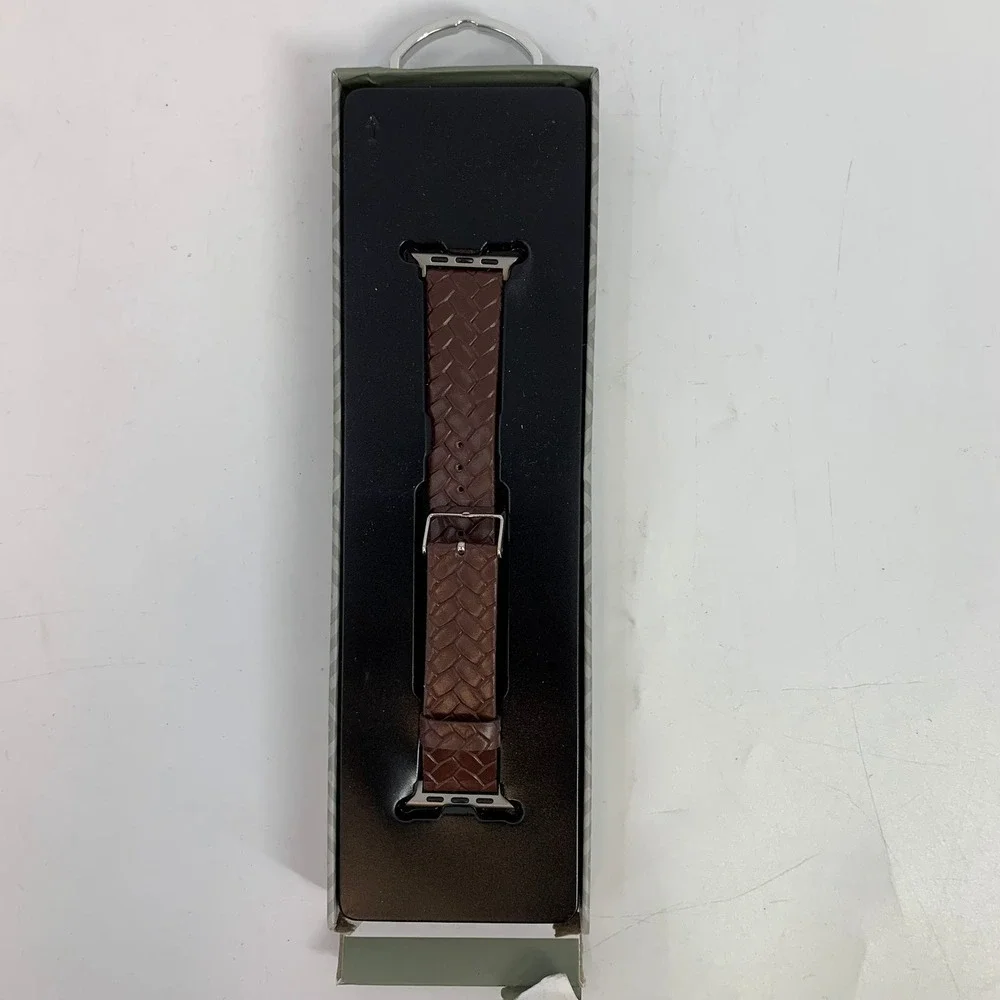 Posh Tech Woven Brown Leather Apple Watch‎ Band Strap 38mm 40mm 41mm